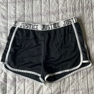 Justice Active Black Sports Shorts Girls